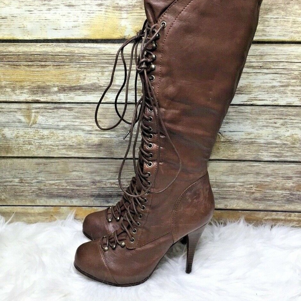 Bakers Stevie Brown Leather Knee High Boots - Picture 4 of 8